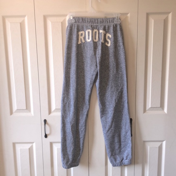 Roots girls size 12 salt and pepper sweatpants - Picture 2 of 2